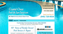 Desktop Screenshot of crystal-clear-pool-spa.com